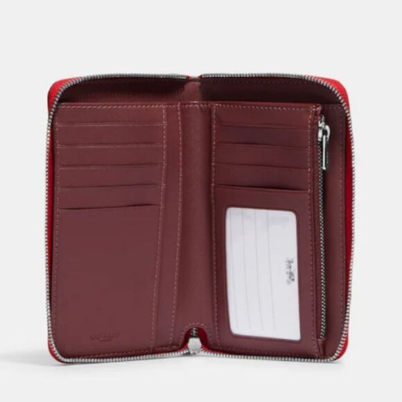 Coach Strawberry Zip Around Wallet - Picture 3 of 12